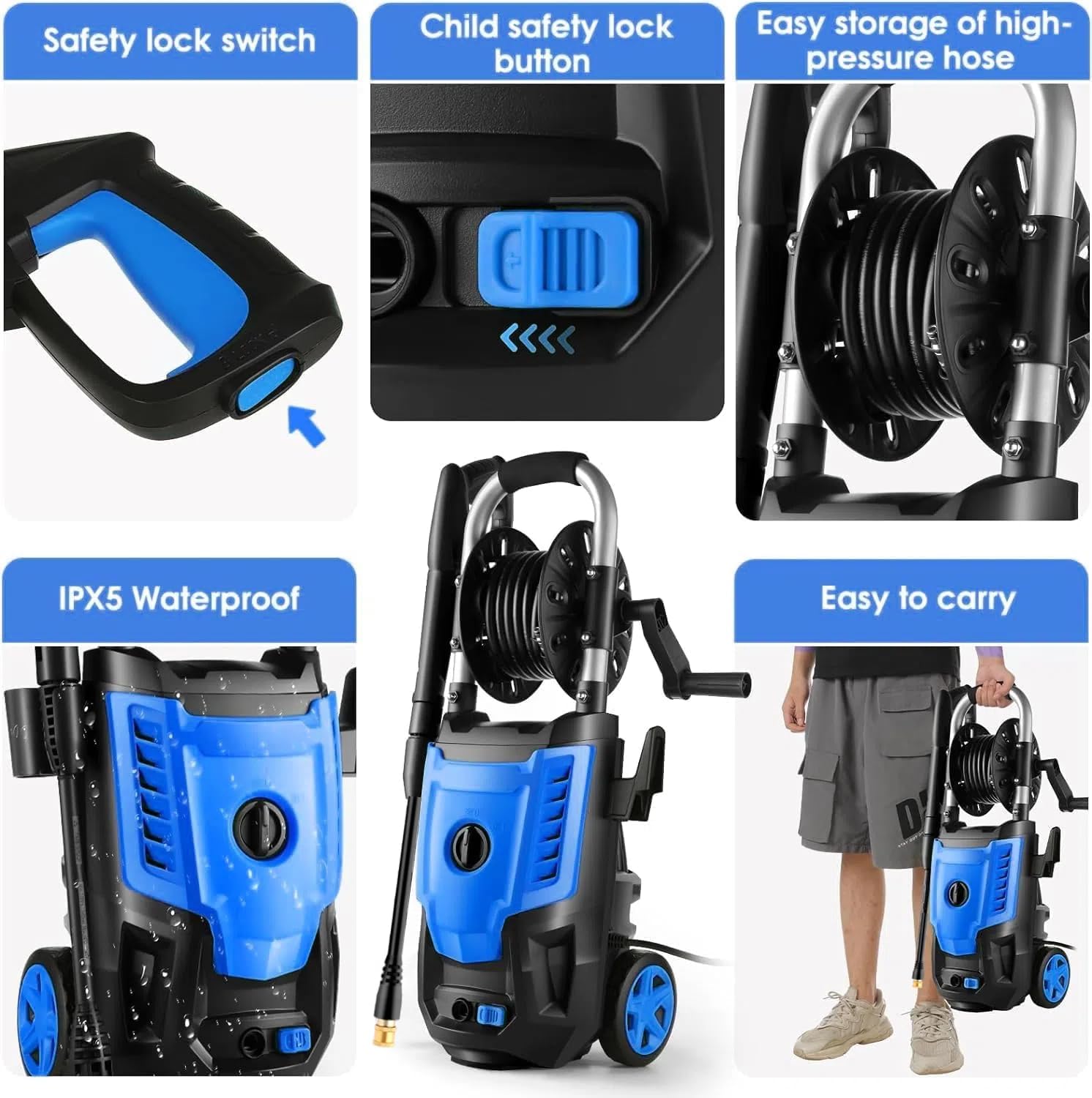 4800PSI Electric Pressure Wash - Electric Reel のレビューと価格