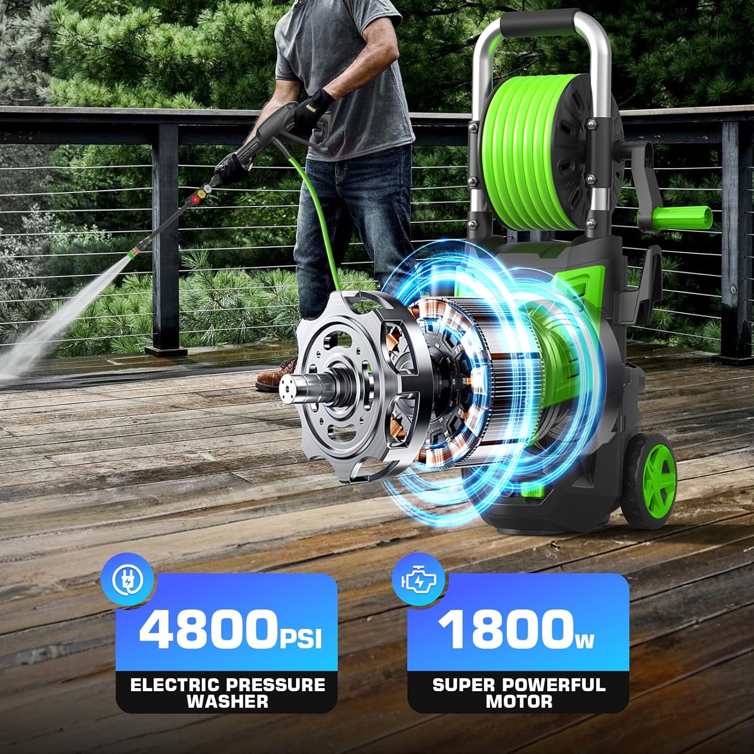 4800PSI Electric Pressure Wash - Electric Reel のレビューと価格