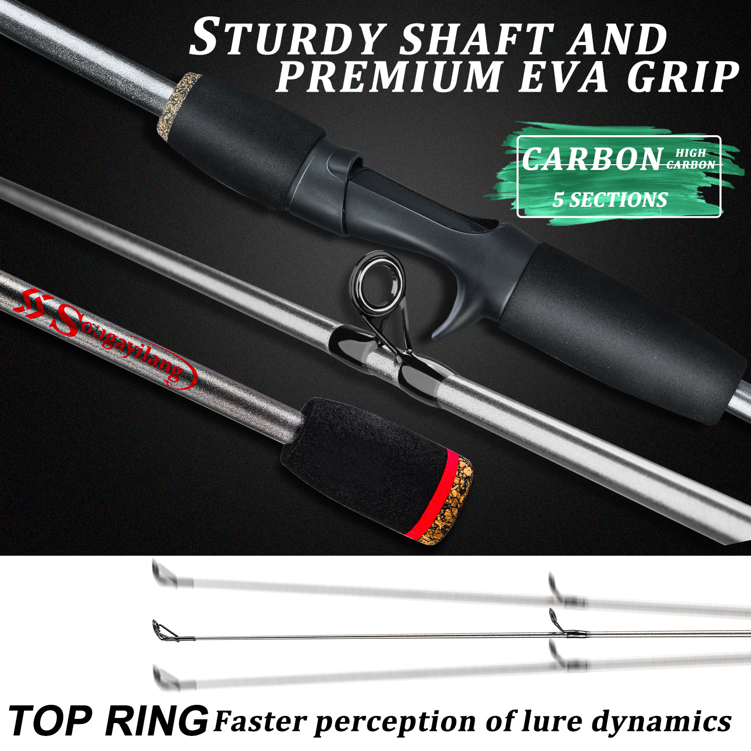 Sougayilang Fishing Rod Combo  - Spincast Reel のレビューと価格