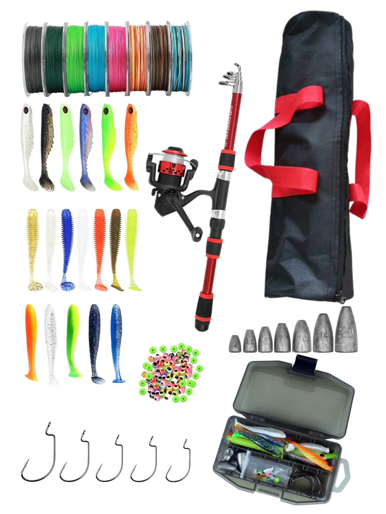 Fishing Rod Reel Combos Collap - Reel Bag のレビューと価格