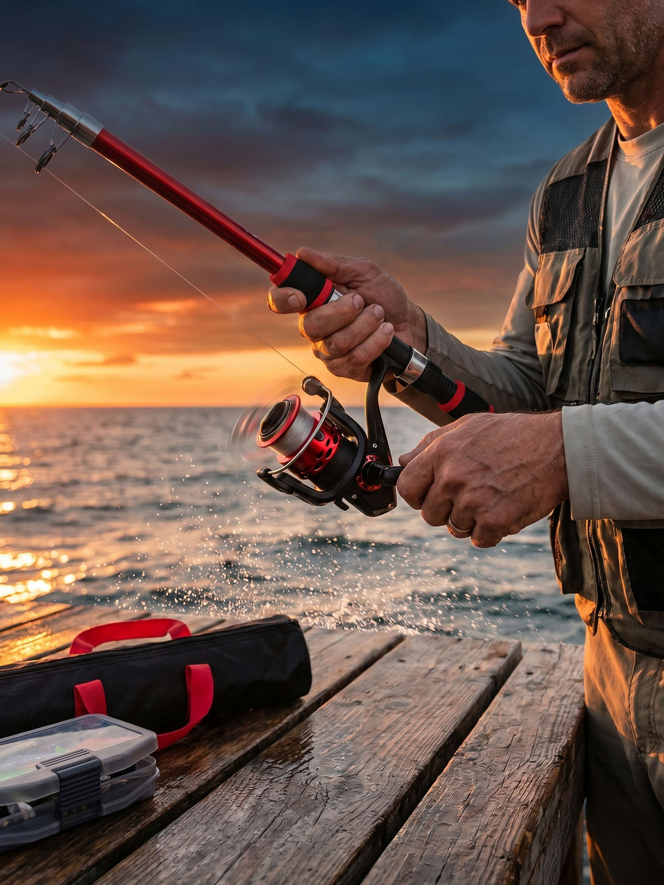 Fishing Rod Reel Combos Collap - Reel Bag のレビューと価格