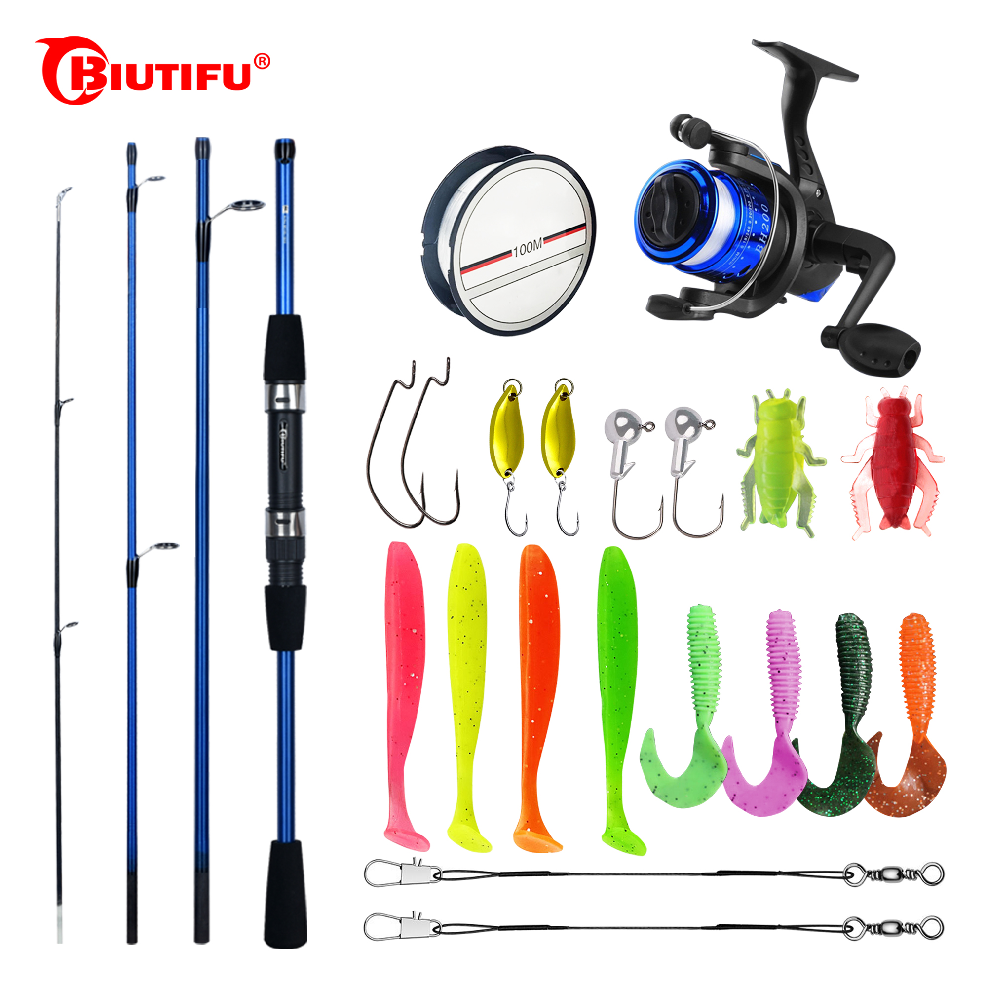 BIUTIFU Spinning Fishing Rod S - Spincast Reel のレビューと価格